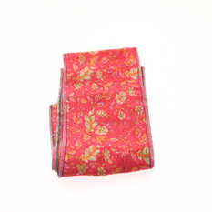 Foulard Indien 200x9cm Rose Corail Imprimé Floral